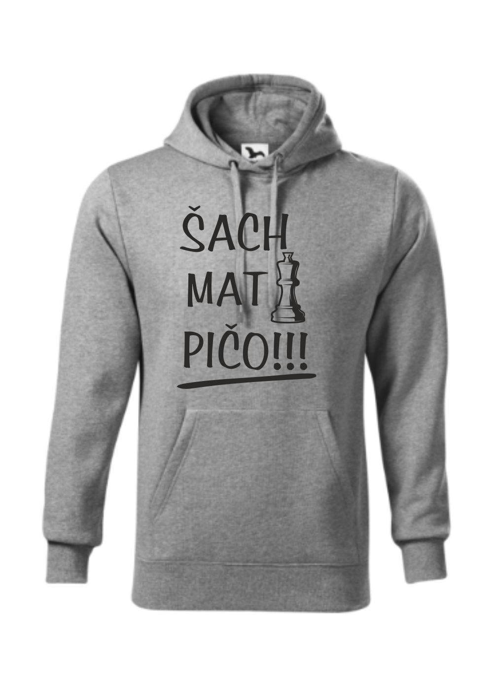 Mikina s potiskem Šach mat Pičo